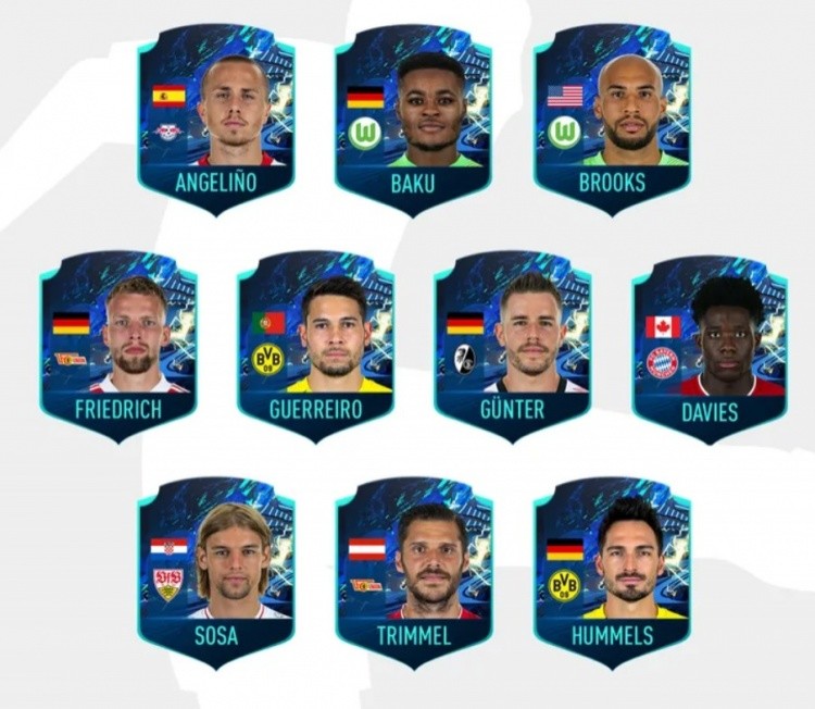  德甲官方公布赛季最佳阵容名单  